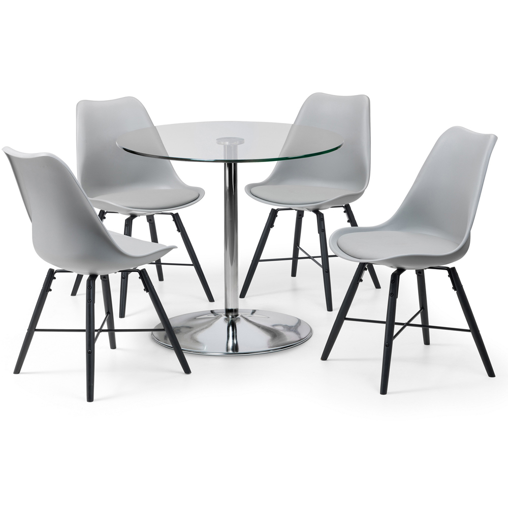 Julian Bowen Kudos Kari 4 Seater Dining Set Grey Image 2