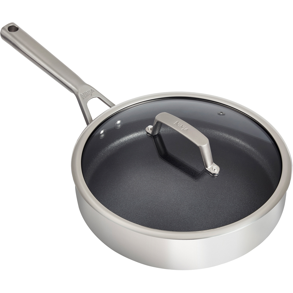 Ninja Foodi Zerostick 26cm Stainless Steel Saucepan with Lid Image 1