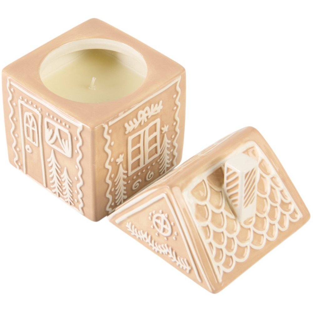 Gingerbread House Ceramic Candle Image 4