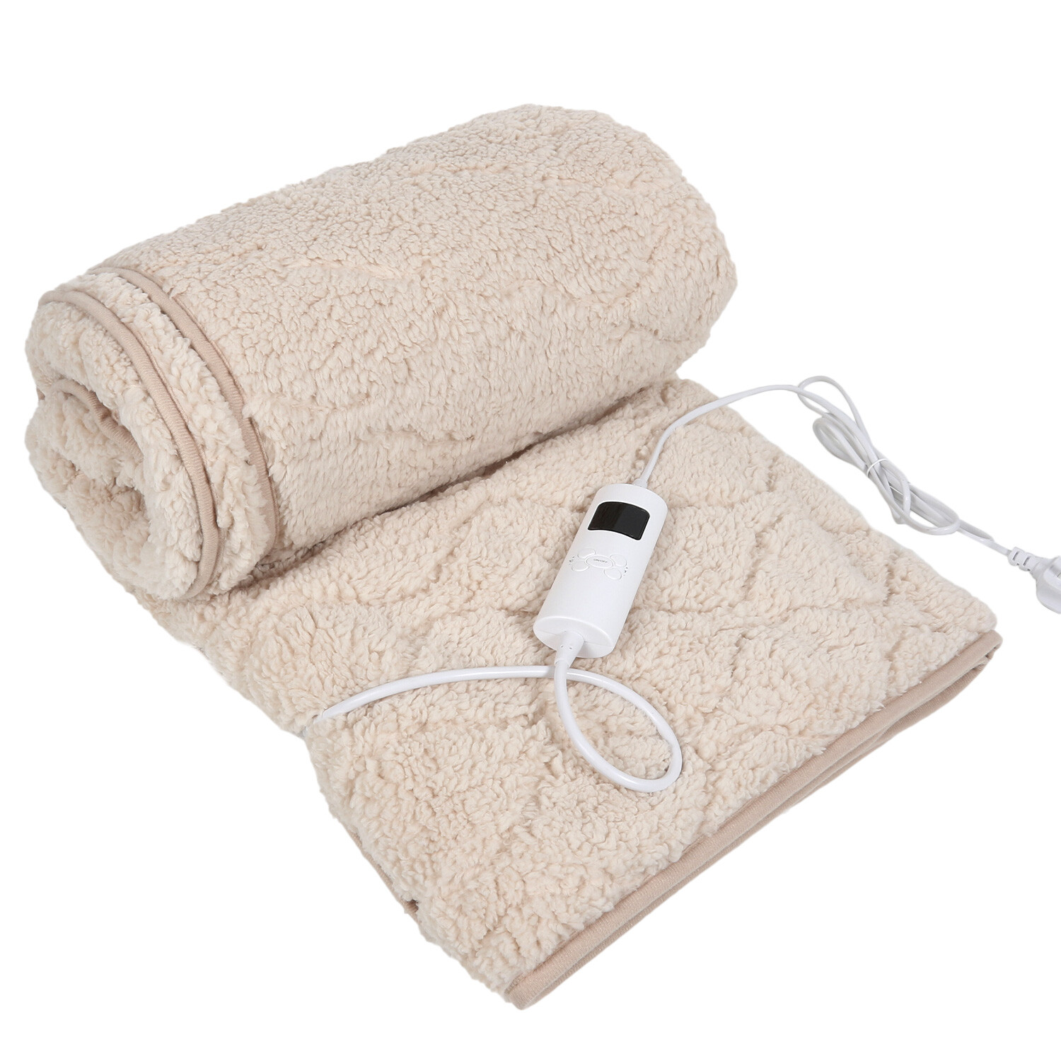 Natural Teddy Sherpa Electric Blanket Image 4