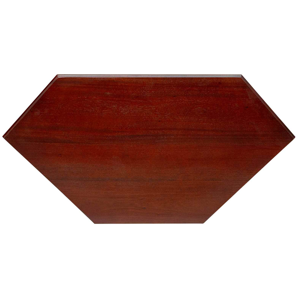 vidaXL Single Drawer 2 Shelf Brown Solid Mahogany Wood Corner TV Cabinet Image 8