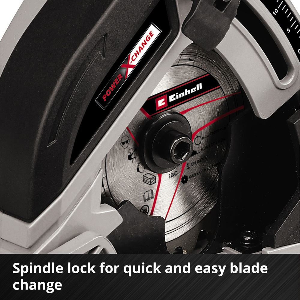 Einhell Power X-Change TE-CS 18/89 Li-Solo Cordless Mini Circular Saw 89mm Image 4