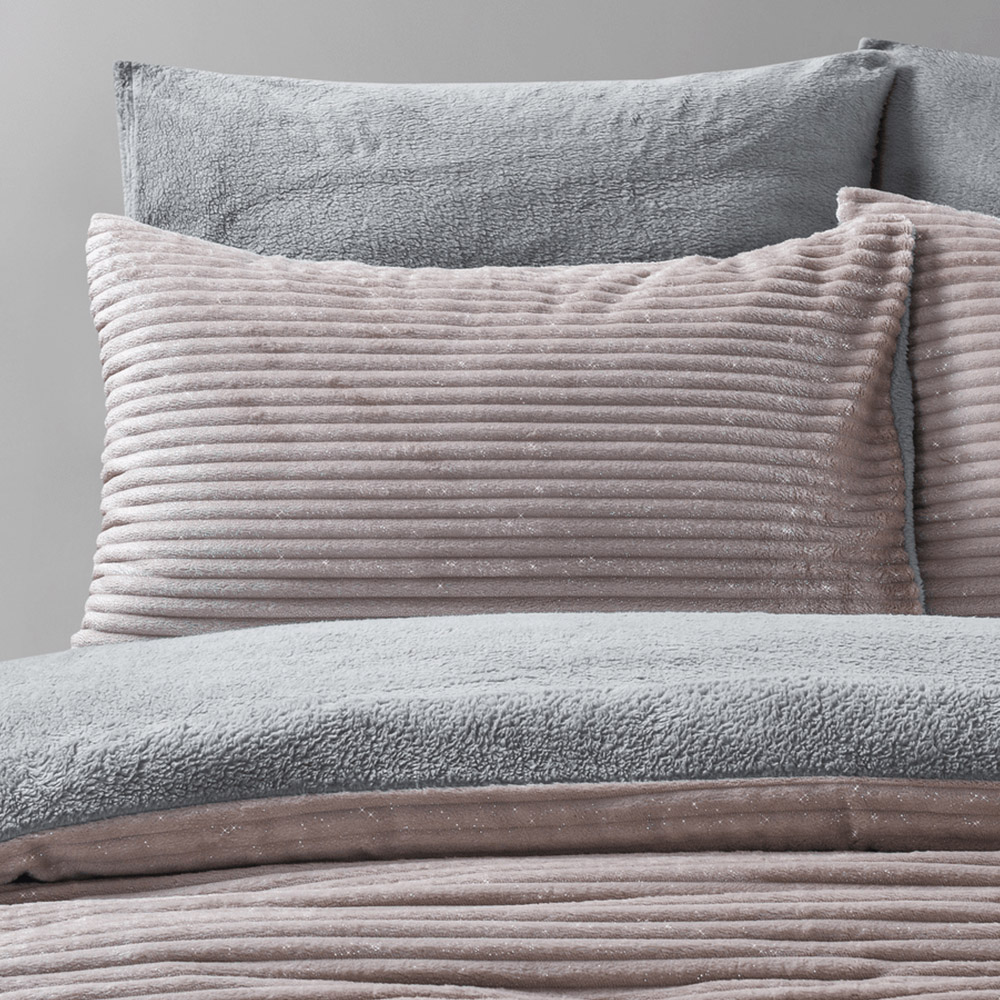 Velosso Single Blush Glitter Cord Duvet Set Image 2