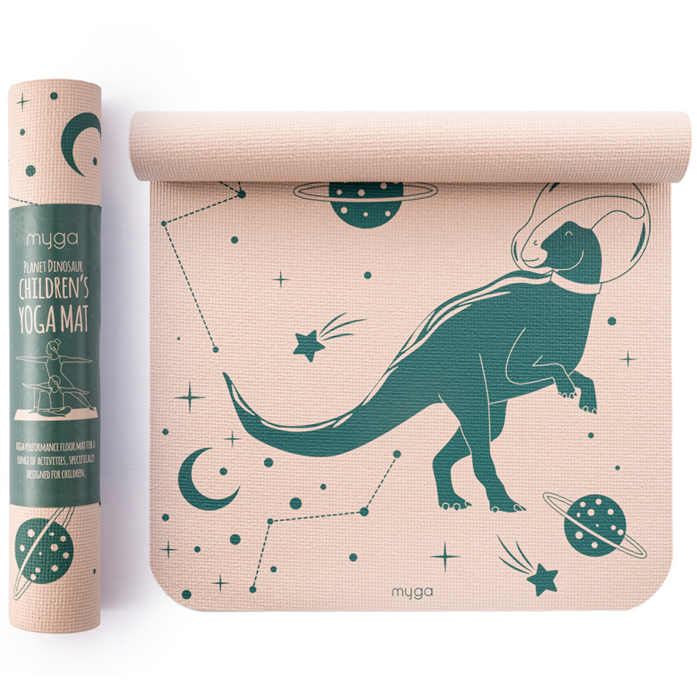 Myga Dinosaur Kids Printed Yoga Silk Mat Image 2