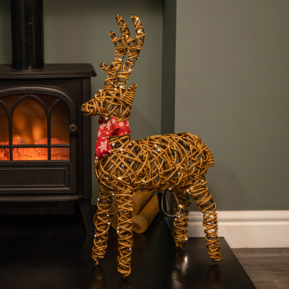 Samuel Alexander Light Up Brown Reindeer Christmas Decoration Image 2