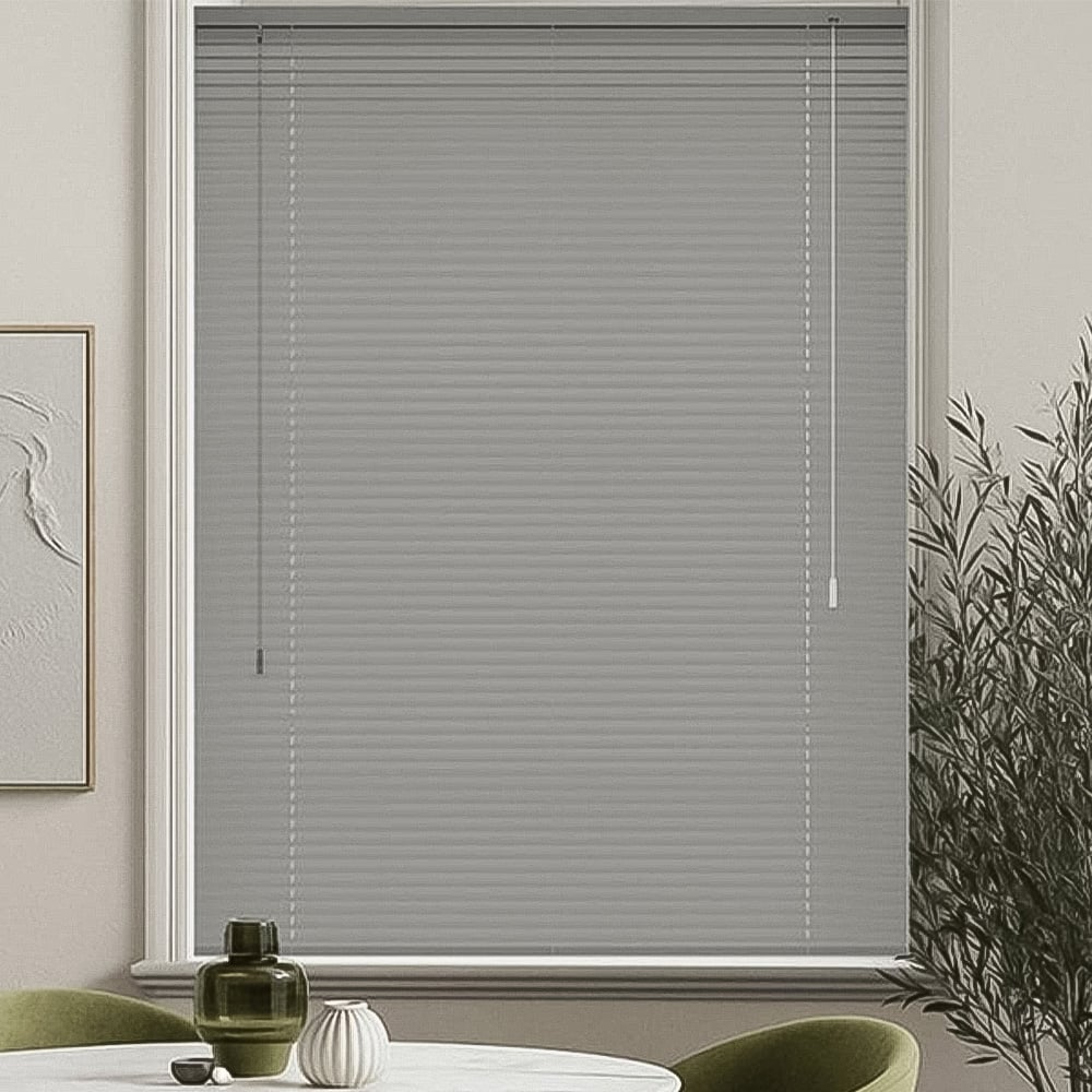 New Edge Blinds PVC Venetian Blind Grey 160cm Image 1