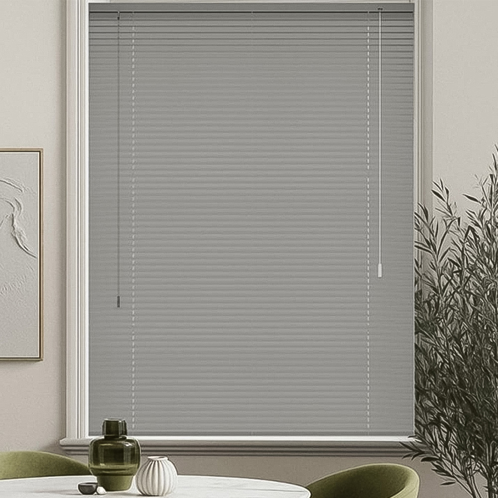 New Edge Blinds PVC Venetian Blind Grey 175cm Image 1