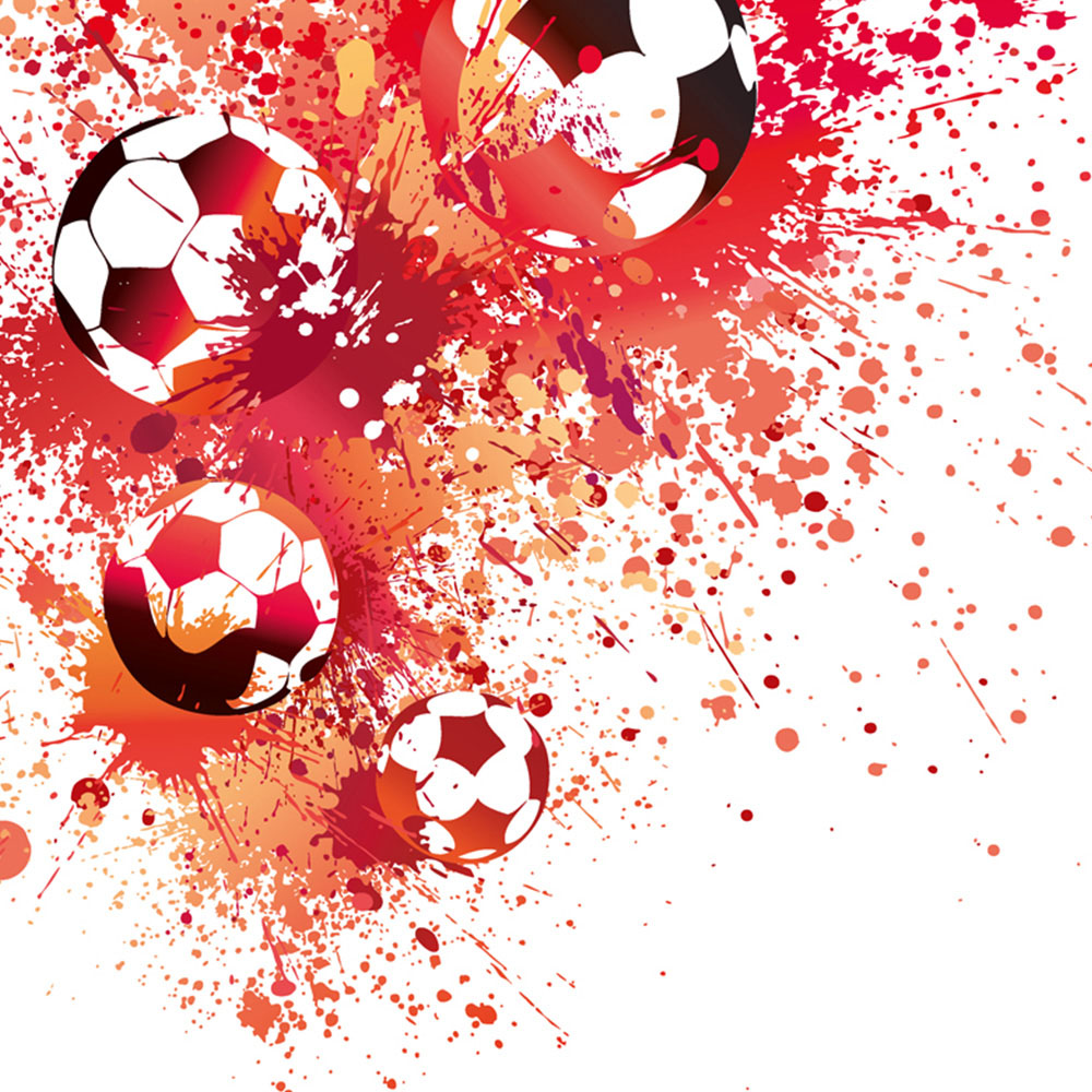Origin Murals Football Splash Red Wall Mural Image 2