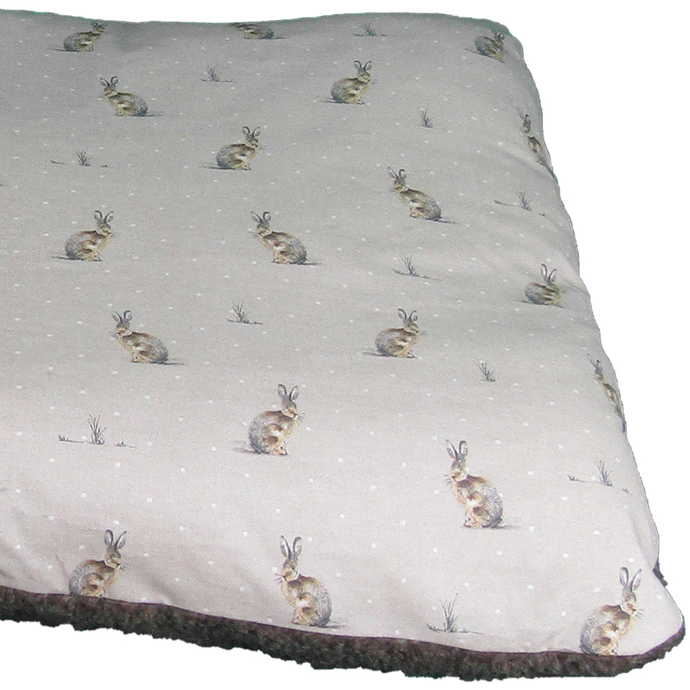 Snug & Cosy Hare Print Large Pet Lounger Bed Image 3