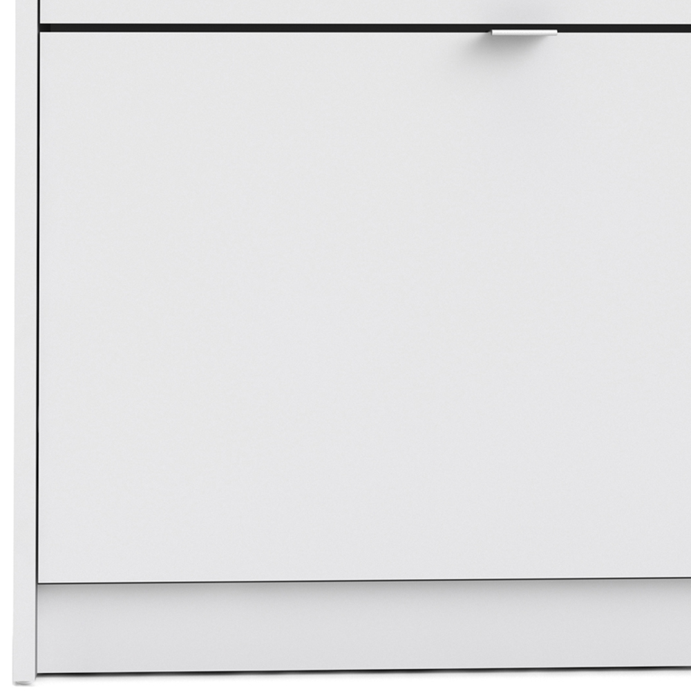Florence Shoes 2 Flip Door Single Layer White Shoe Storage Cabinet Image 6