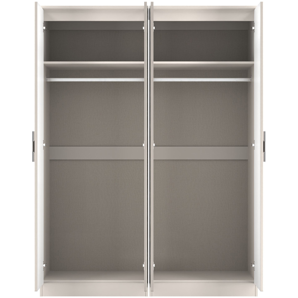 Crowndale Knightsbridge 4 Door Kashmir Gloss Tall Mirror Wardrobe Ready Assembled Image 6