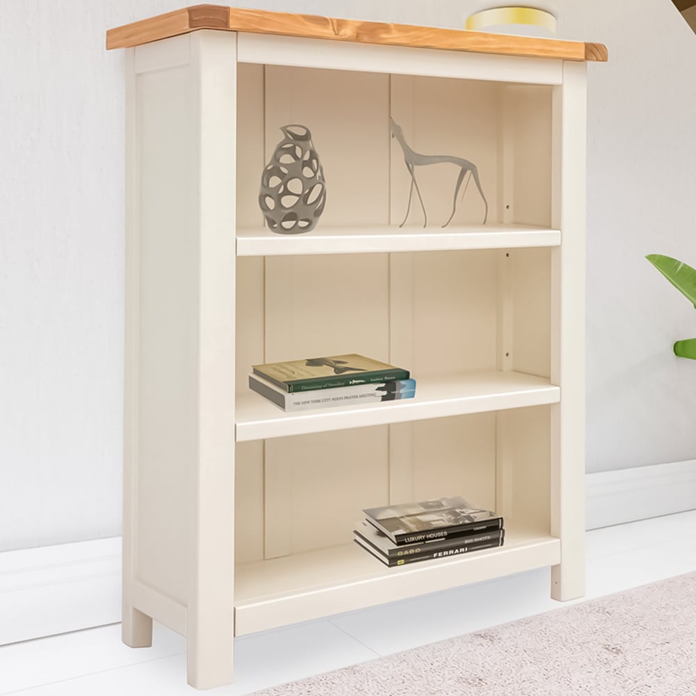 Maggiori 3 Shelf Off White Bookcase Image 1
