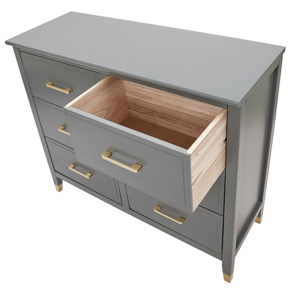 Palazzi 6 Drawer Grey Chest of Drawers Image 5