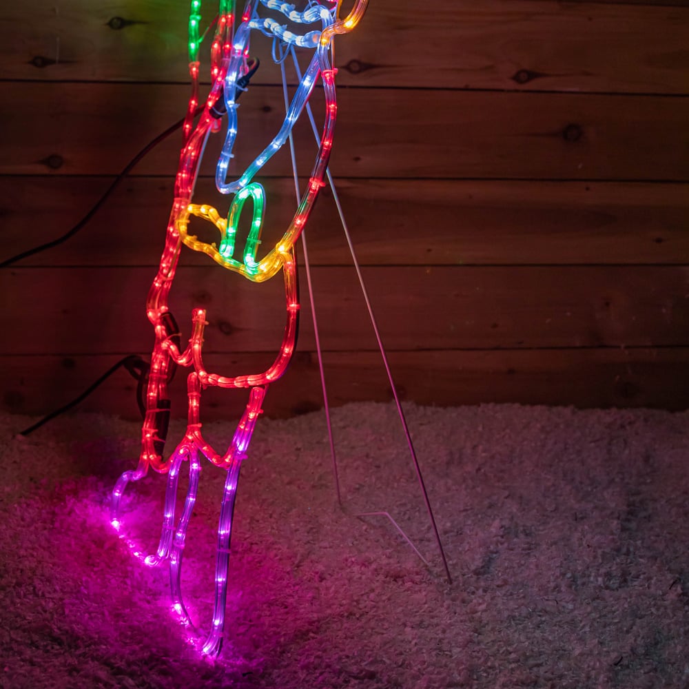Samuel Alexander 192 Multicolour LED Standing Santa Christmas Rope Light 3ft Image 8