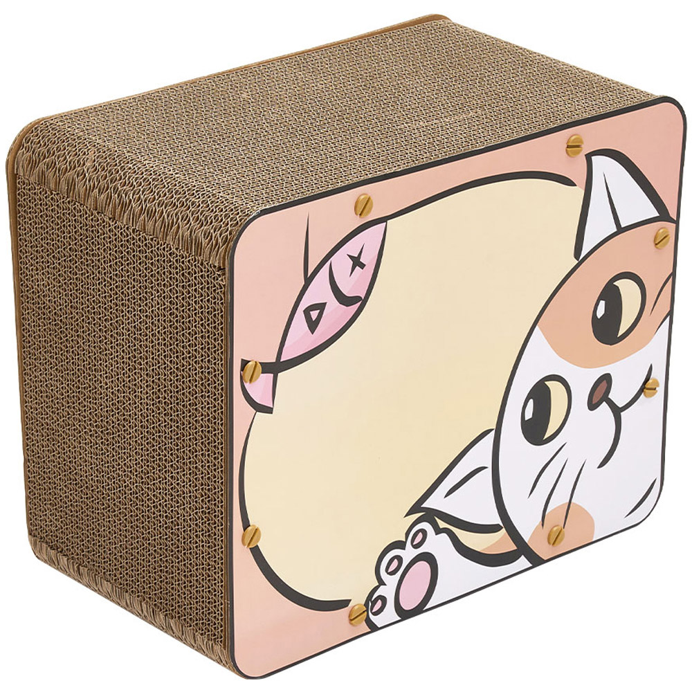 H&O Direct Orange Creative TV Cartoon Cat Scratcher House Image 3