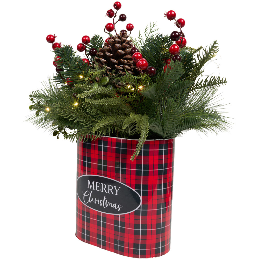 Merry Christmas Tartan Floristry Image 4