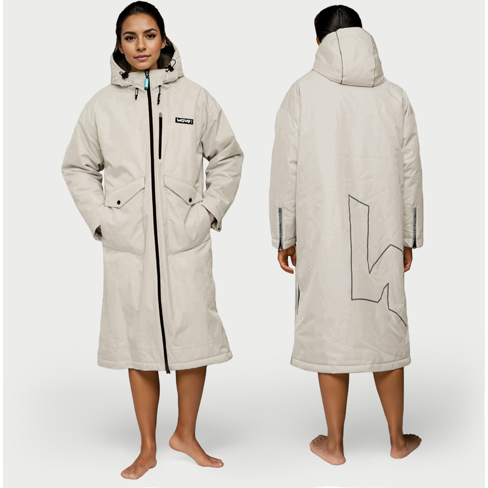Wave 3 in 1 Ecru Cream Waterproof Changing Robe Large Image 7