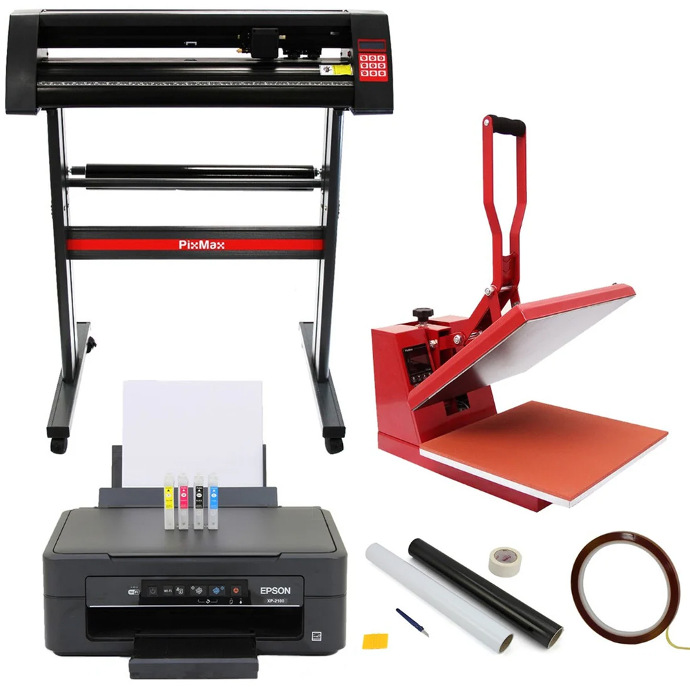 MonsterShop Clam Press 38cm Vinyl Cutter 720mm Epson Printer and Weeding Kit Bundle Image 1