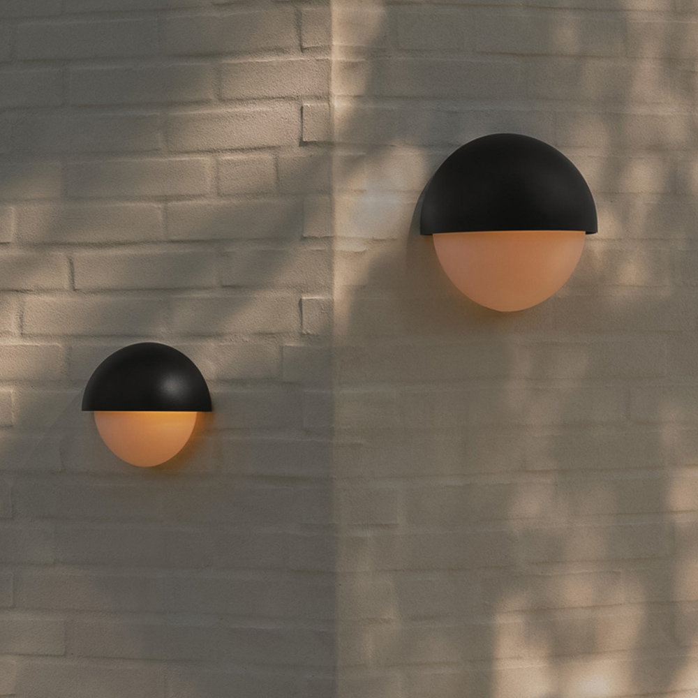 Nordlux Scorpius Black Round Outdoor Wall Light Image 6