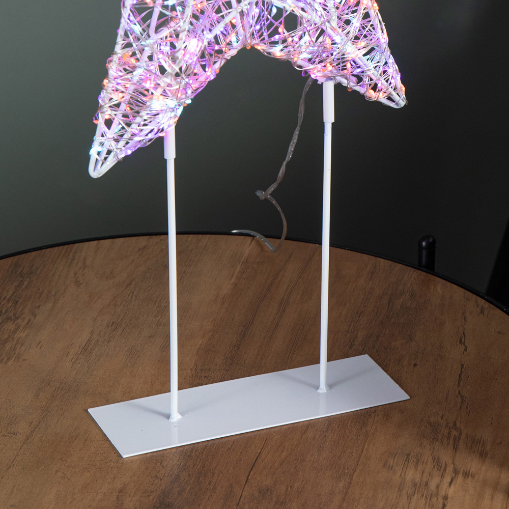 Samuel Alexander 720 Rainbow LED Light-Up Twinkling Silver Christmas Star with Metal Stand 45cm Image 5