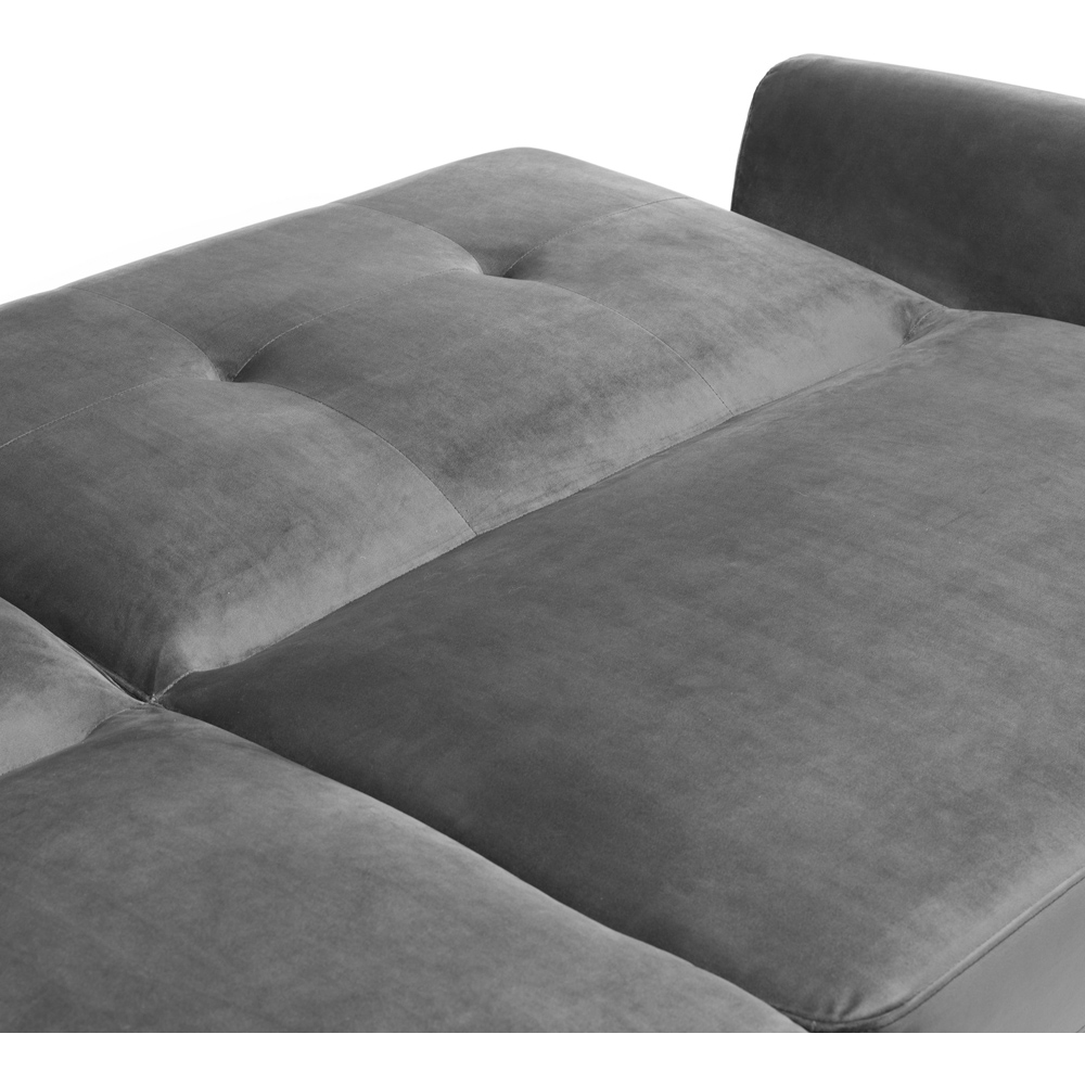 Julian Bowen Monza Double Sleeper Dark Grey Velvet Sofa Bed Image 8