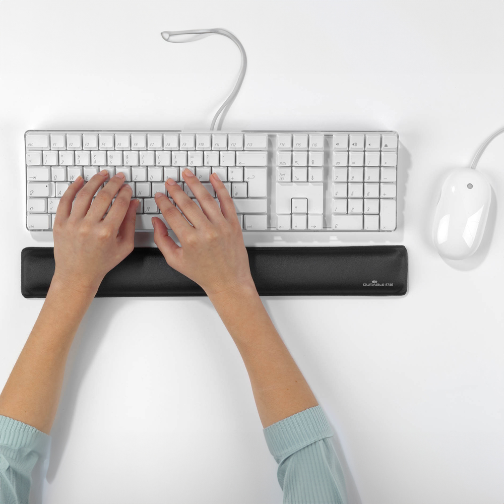 Durable Grey Ergonomic Soft Touch Keyboard Gel Wrist Rest Support Image 2
