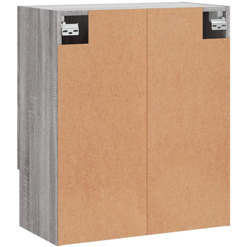 vidaXL 2 Door Single Shelf Grey Sonoma Wall Cabinet Image 8