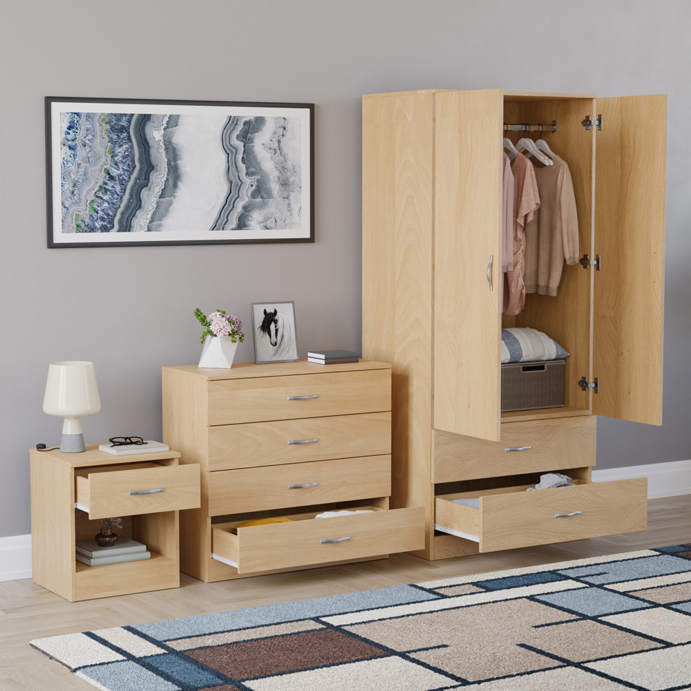 VIDA DESIGNS Riano Pine 3 Piece Bedroom Furniture Set Image 5