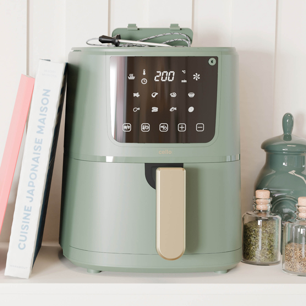 Cello CELLO-AF2599T-GR Green Single Basket Air Fryer Image 2