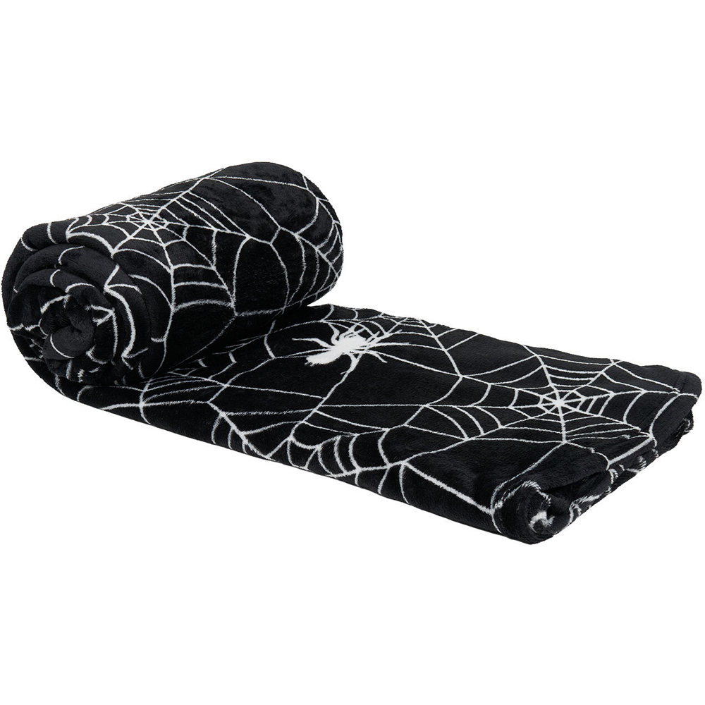 Spiderweb Friends and Family Throw Black Image 5
