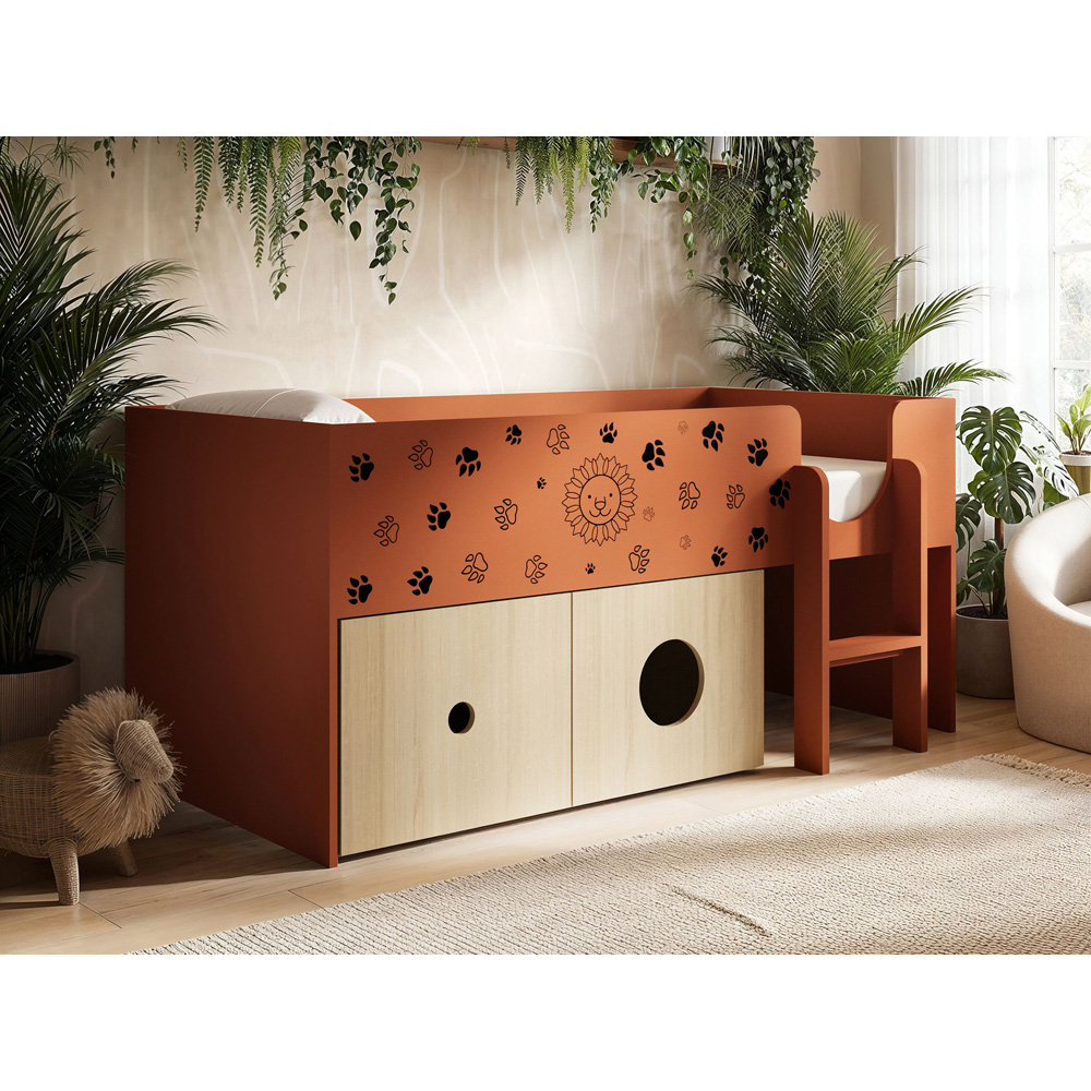 Flair Zaiden Single Orange Mid Sleeper Bed with Toy Box Image 5