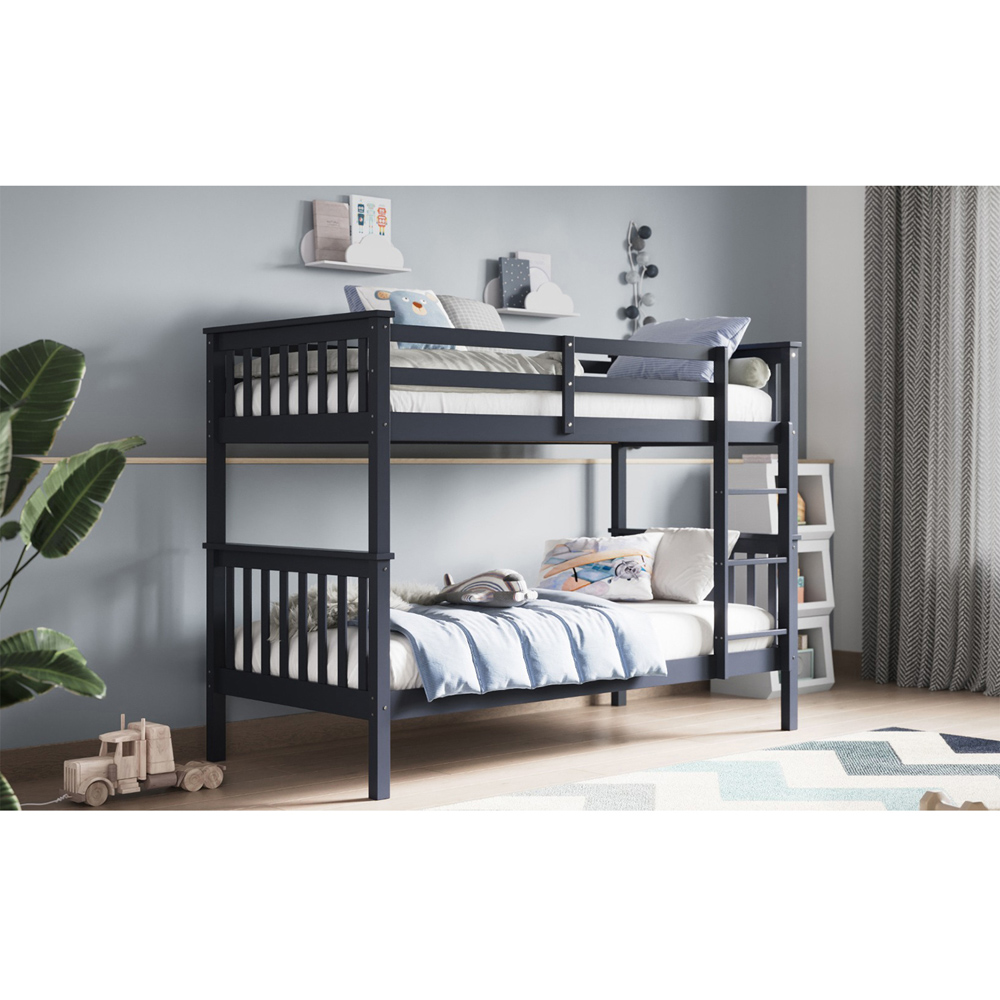 Flair Wooden Grey Zoom Bunk Bed Image 4