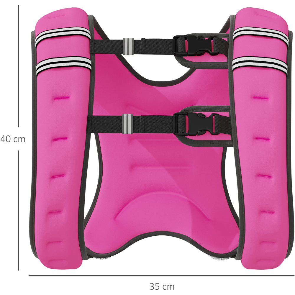 Soozier 8kg Adjustable Weighted Vest with Straps Pocket and Reflective Strips Image 9