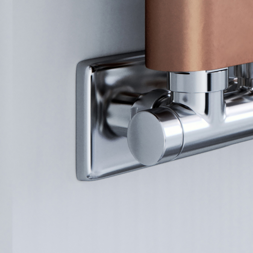 Terma Chrome Pipe Masking Set Integrated for 50mm Connections 70mm Image 6