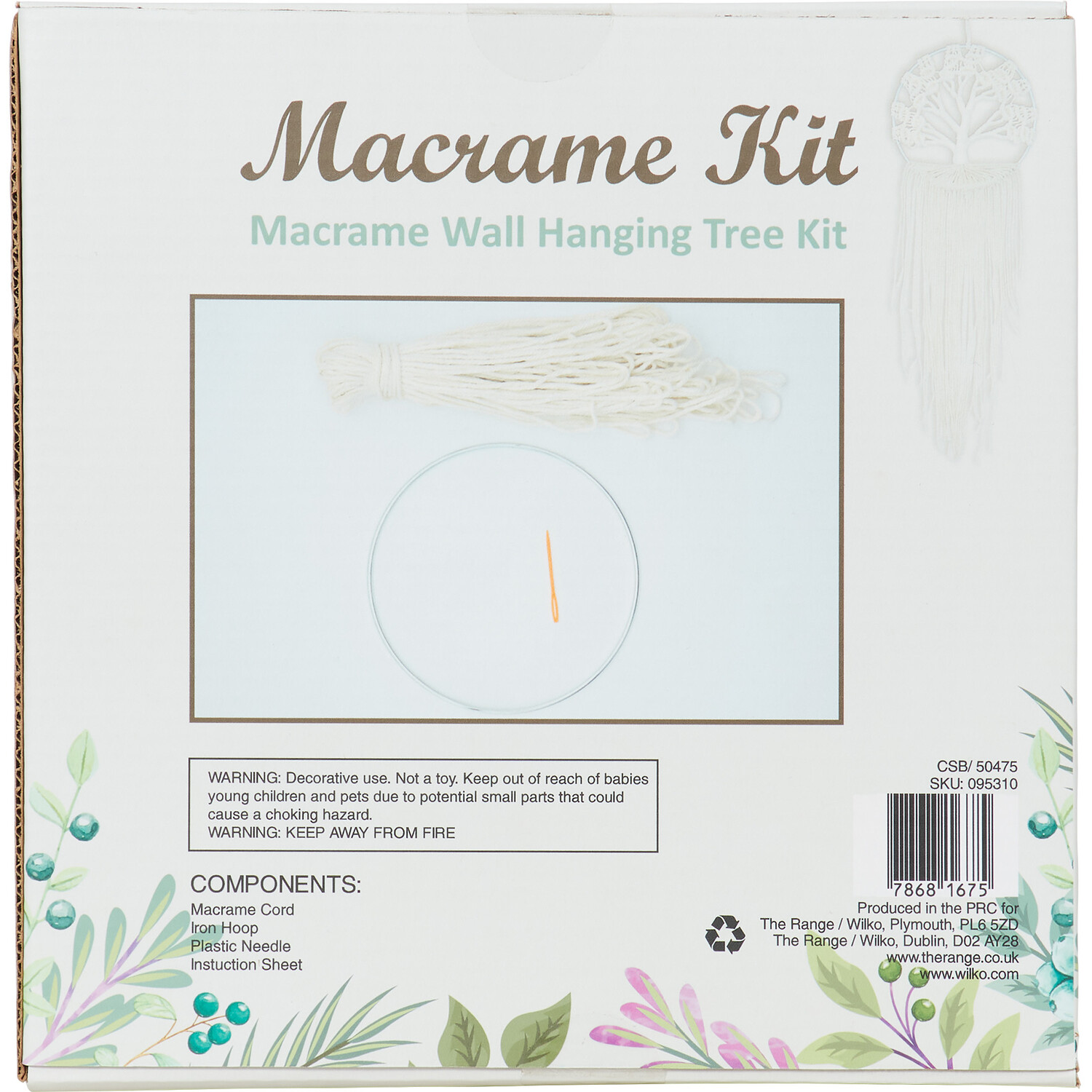 Macrame Wall Hanging Tree Kit - White Image 3