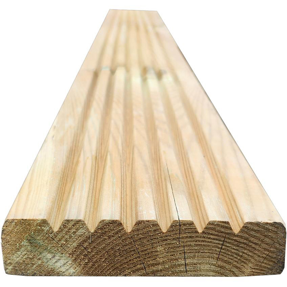 Snowdon Timber Pressure Treated Garden Decking Board 2.4m x 120mm 5 Pack Image 2