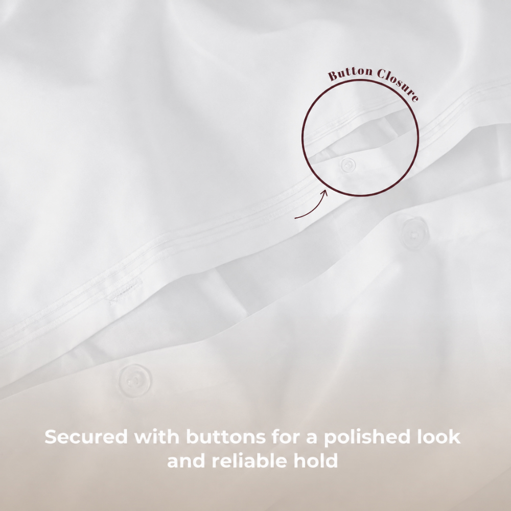 MHG Living Super King Size White Baratta Stitched Duvet Cover Set Image 7