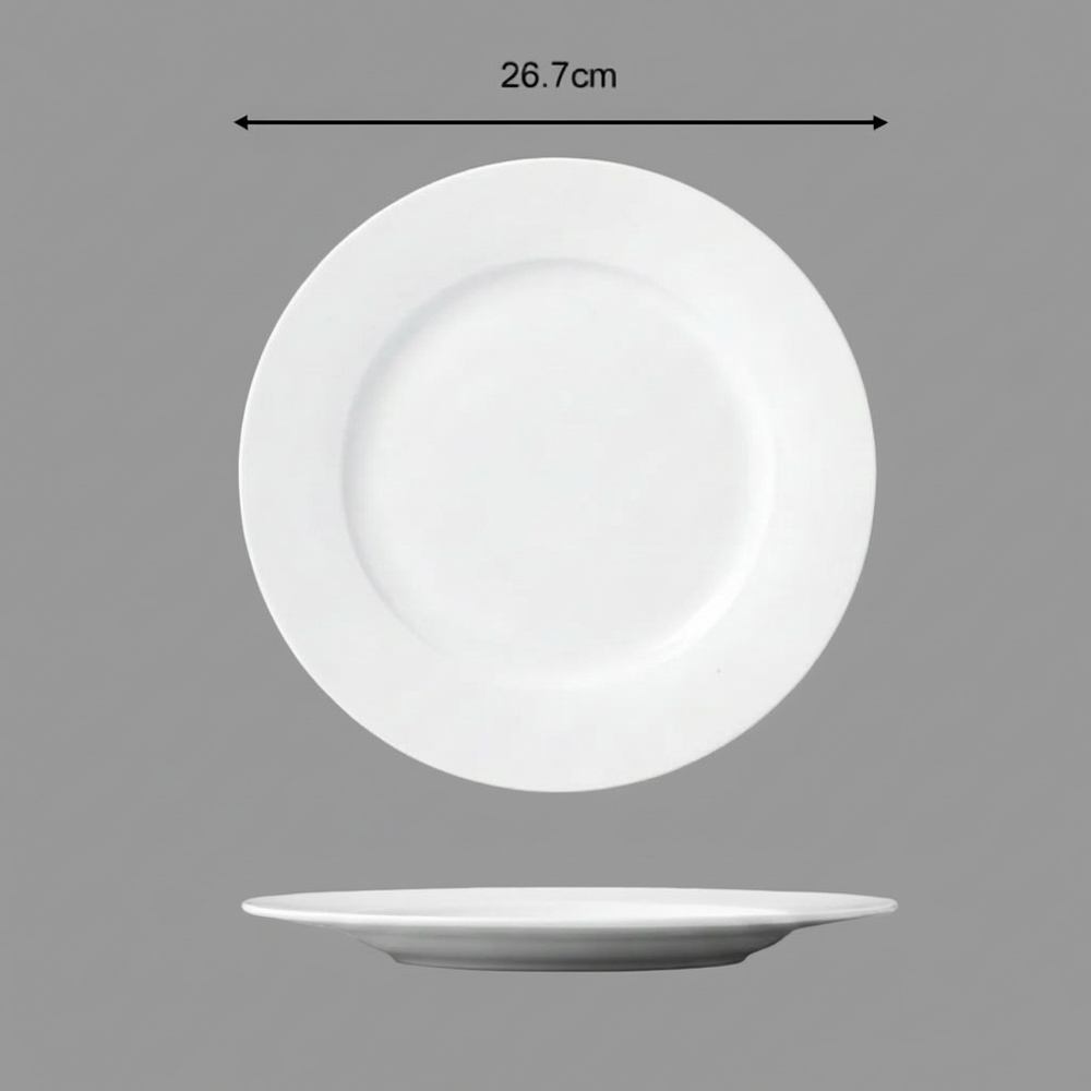 Waterside Rimmed White 18 Piece Dinner Set Image 7