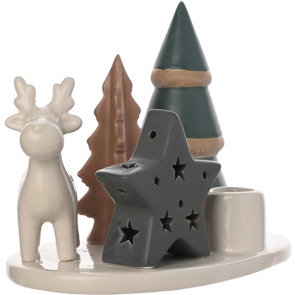 The Seasonal Gift Co. Woodland Candle Tray with Star Image 2