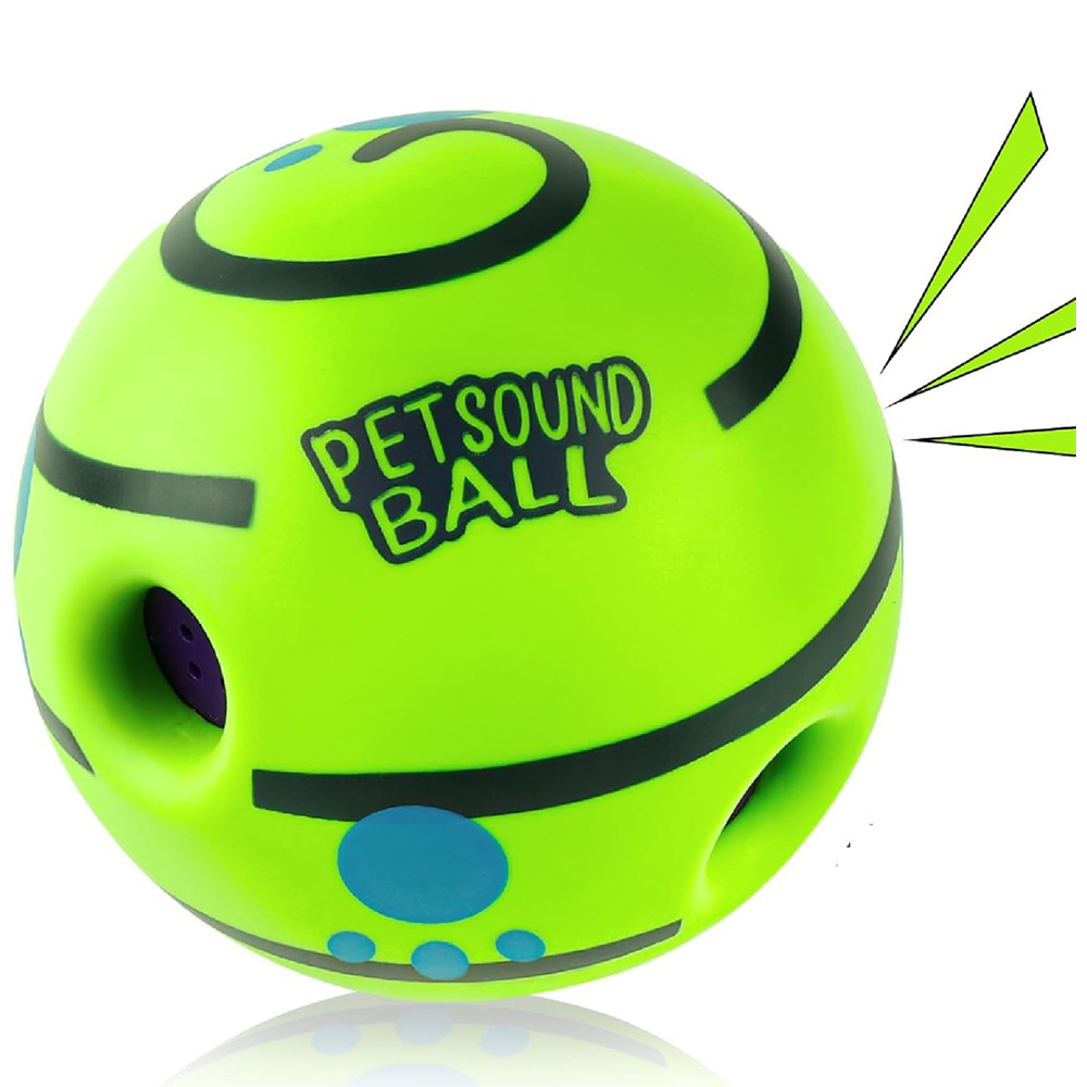 Dyzi Pet Sound Interactive Ball Durable Dog Toy Giggle Sounds 8.8cm Image 2