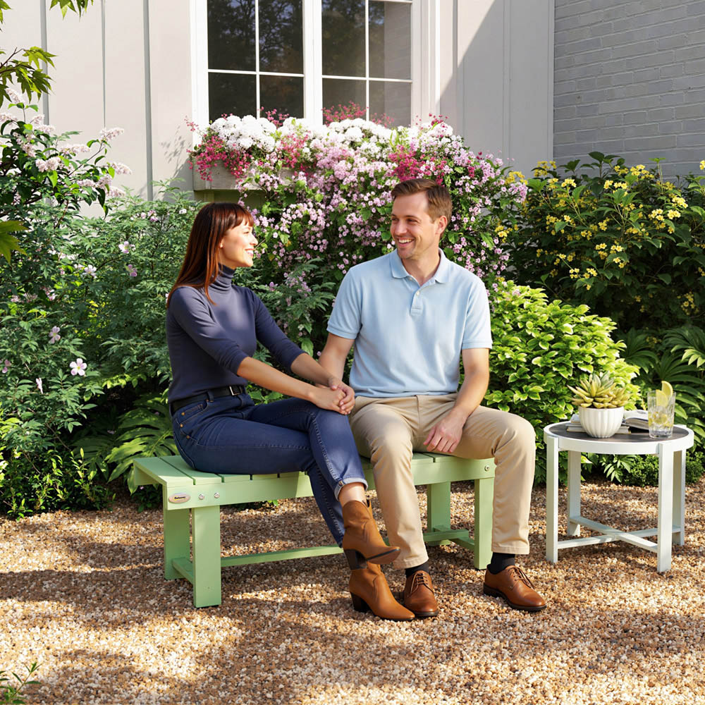Outsunny 2 Seater Fir Wood Garden Bench Image 5