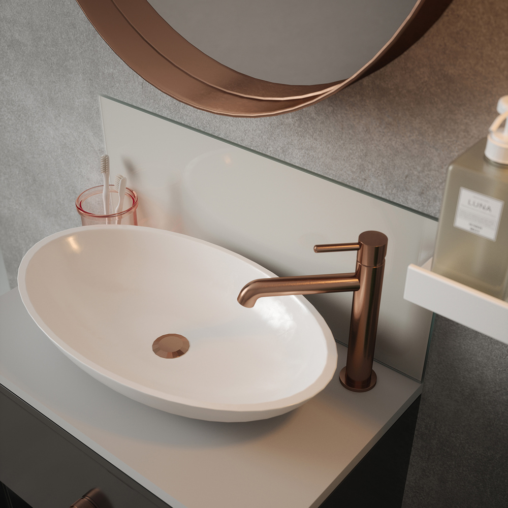 Splashback 0.4cm Thick Silk Grey Protective Glass 60 x 25cm Image 2