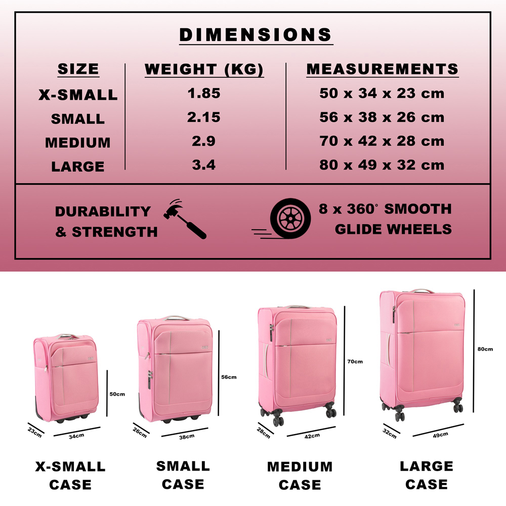 A2B Odyssey 20 inch Pink Cabin Suitcase Image 9