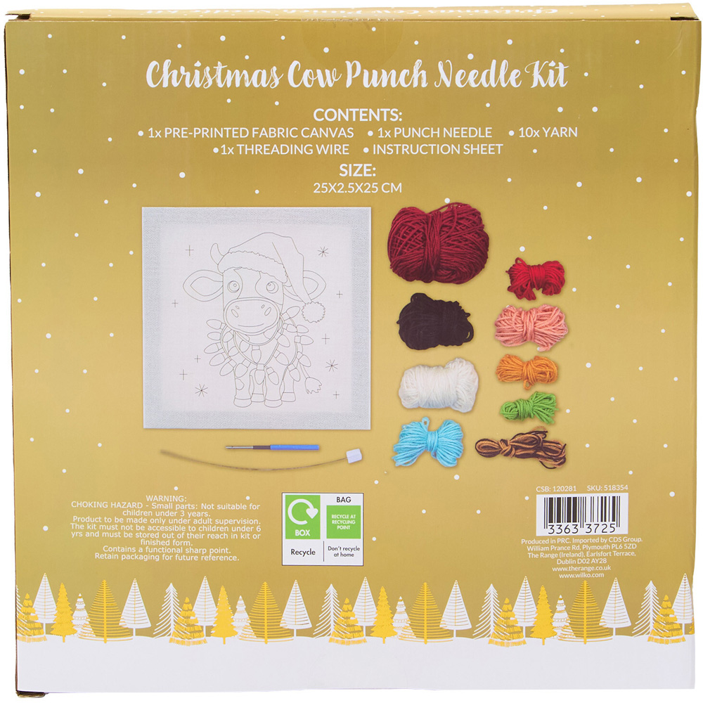 Christmas Cow Punch Needle Kit Image 5