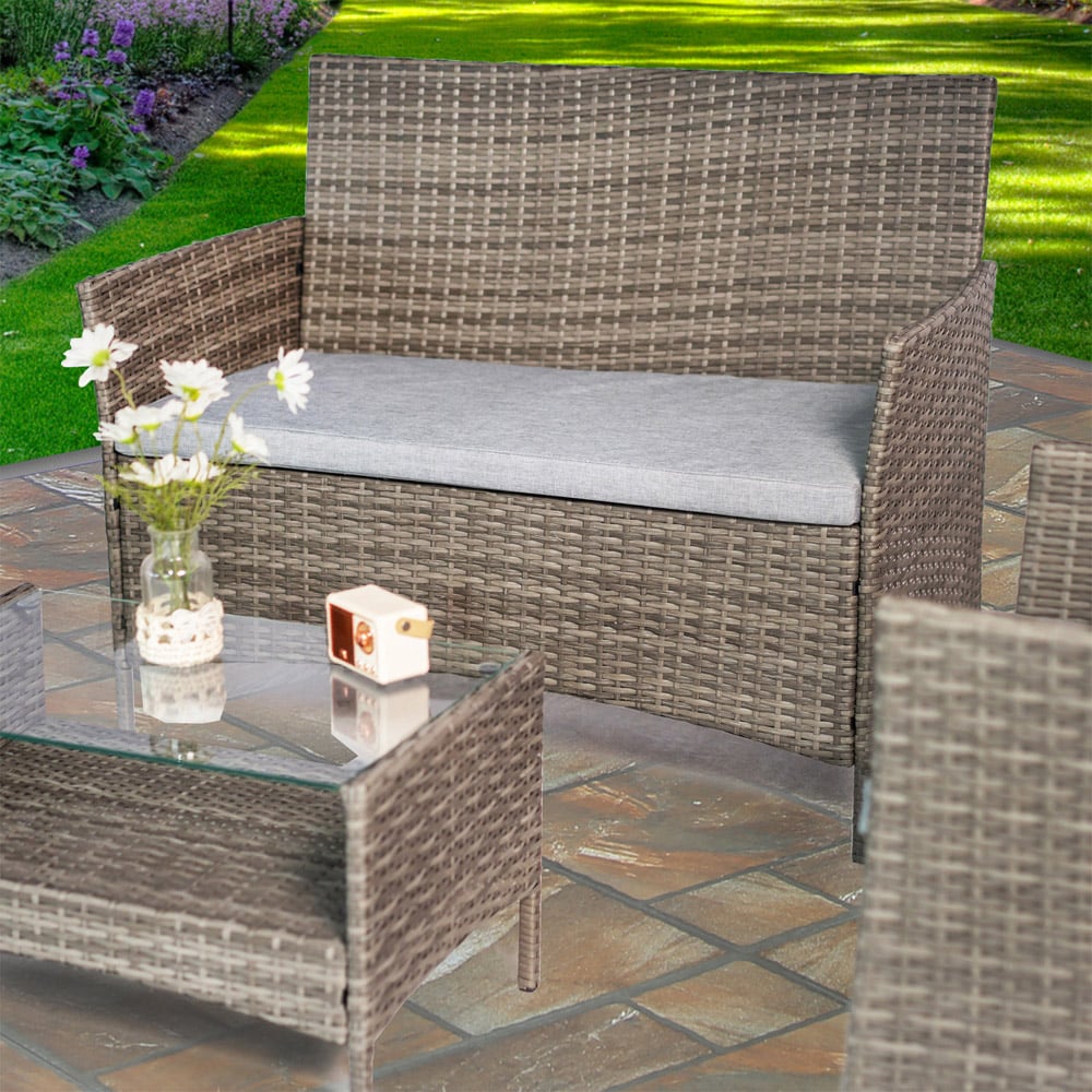 Vienna Deluxe 4 Seater Rattan Sofa Coffee Set  for Garden Patio Image 3