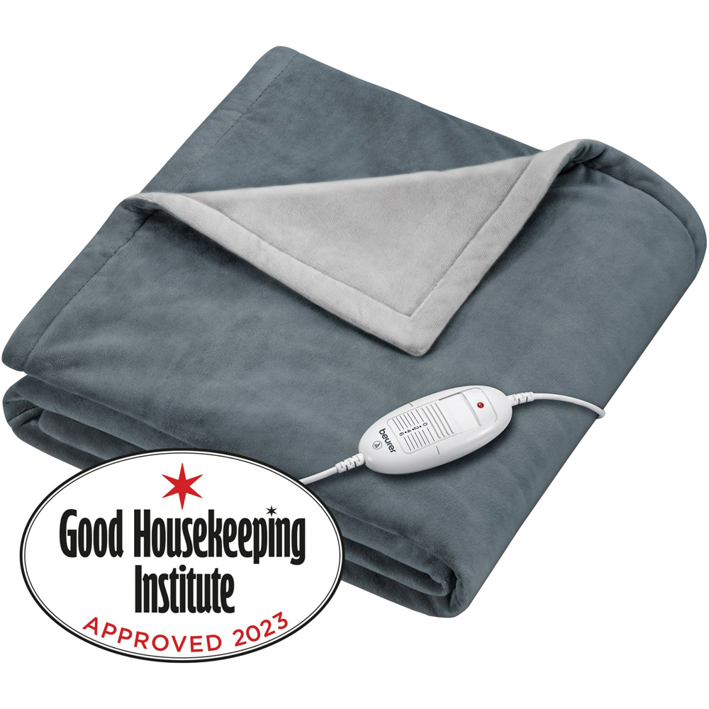Beurer Classic Grey Cosy Heated Throw with Controller 180 x 130cm Image 3