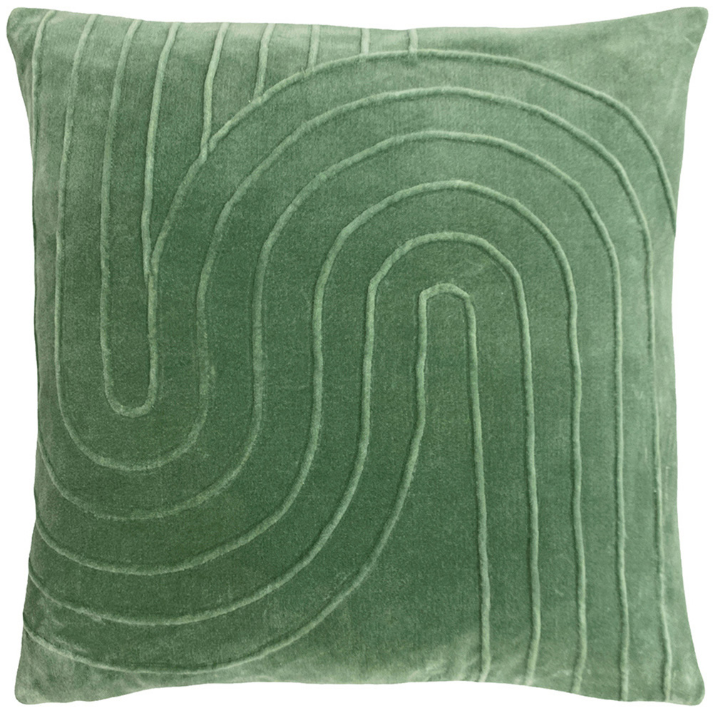 furn. Mangata Eucalyptus Square Geometric Pleat Cushion Image 1