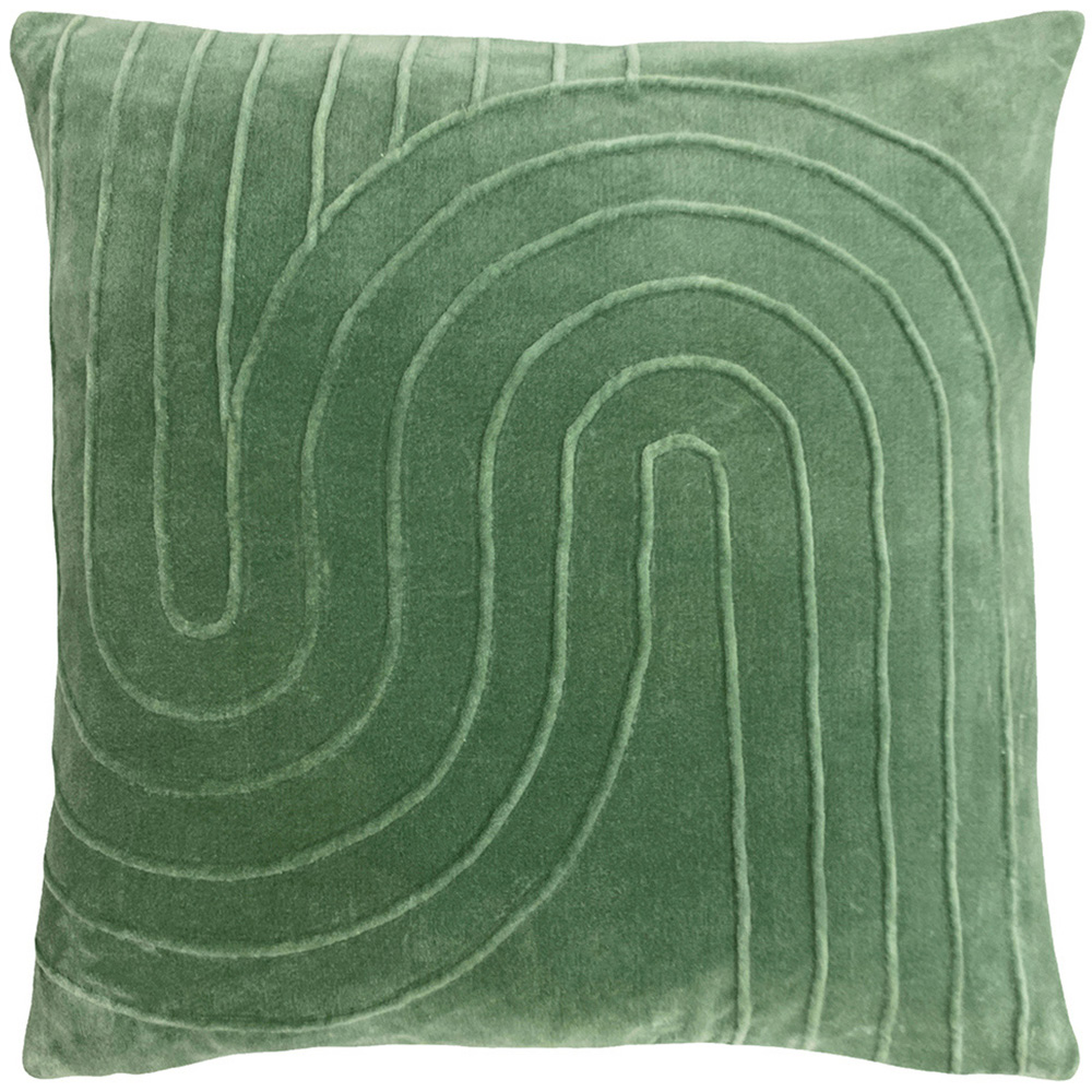 furn. Mangata Eucalyptus Square Geometric Pleat Cushion Image 1