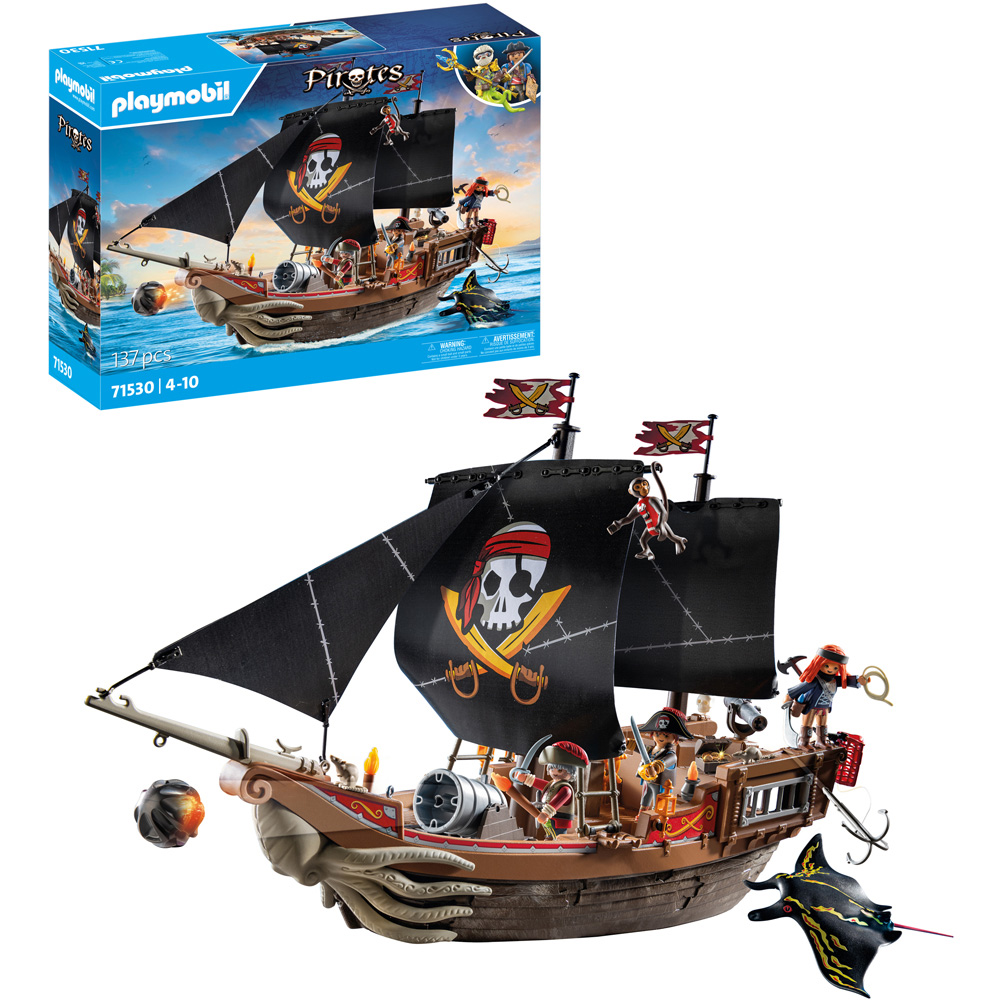 Playmobil Pirates Large Pirate Galleon Ship Playset 137 Piece Image 4