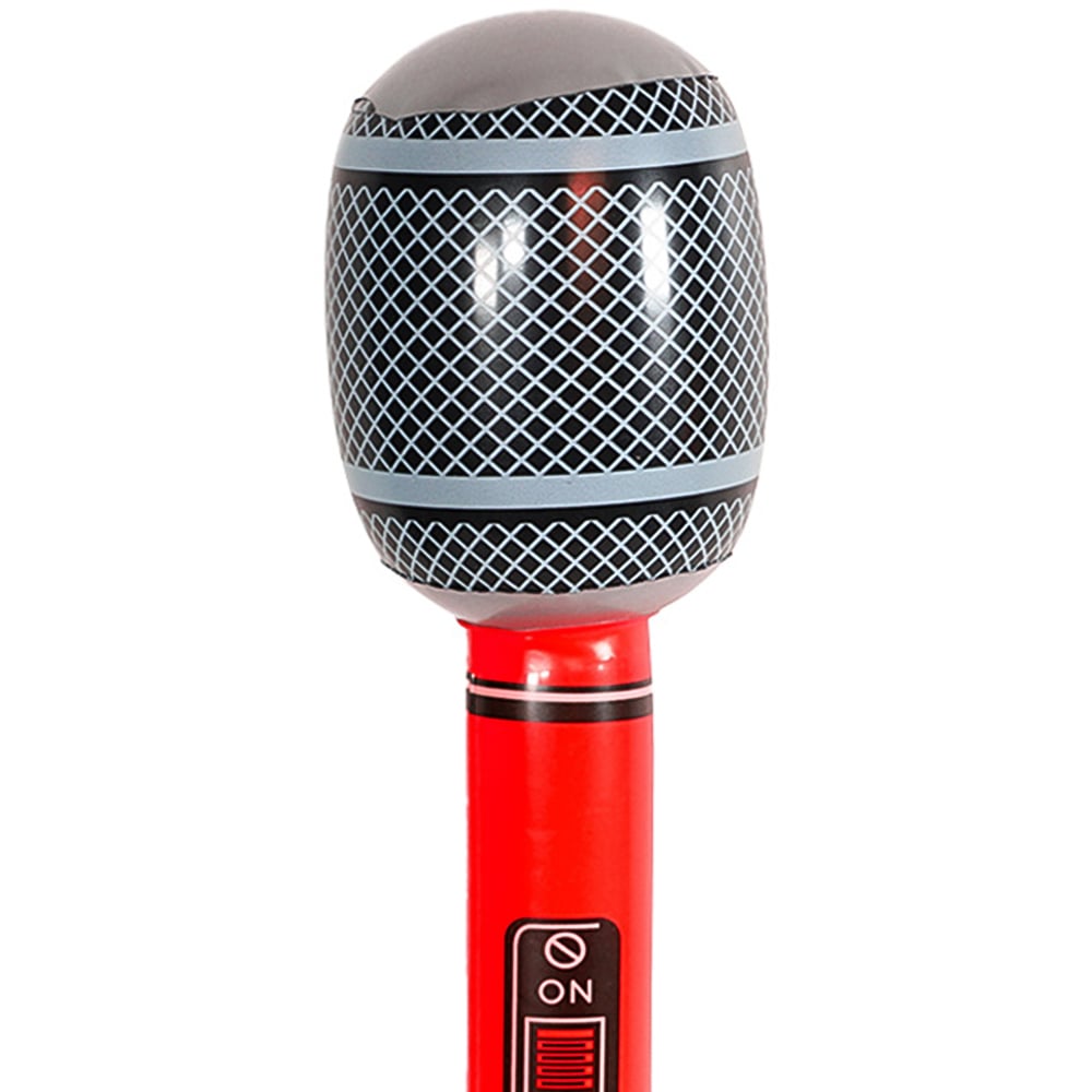 Cheetah Red Party Inflatable Microphone 30cm Image 2